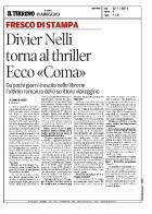 Divier Nelli torna al thriller. Ecco "Coma"